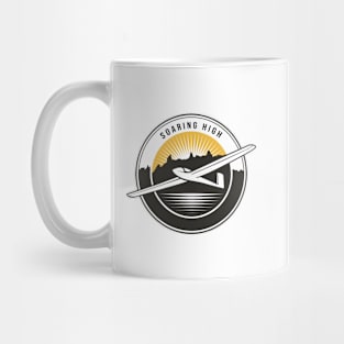 Soaring High Glider Pilot Sailplane Biplane aerial floating soaring Mug